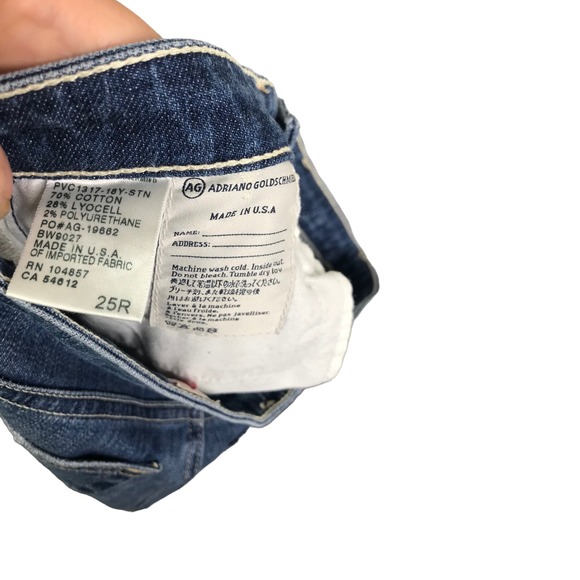 AG Adriano Goldschmied Women's Ballad Slim Bootcut Jeans Blue Denim Low Rise 25R - Picture 12 of 13